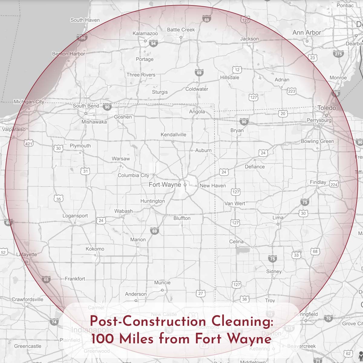 Post Construstion Radius Map
